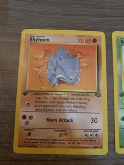 Pokemon 1st edition jungle 8 cards lot: Pikachu, Rhyhorn, Rhydon, Persian, etc. - Image 2