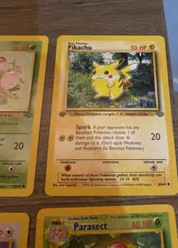 Pokemon 1st edition jungle 8 cards lot: Pikachu, Rhyhorn, Rhydon, Persian, etc. - Image 5