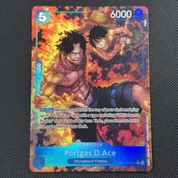 One Piece TCG Portgas D Ace TR Alternative Art Card OP08-052 - Image 1