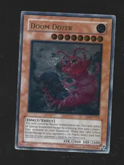 Yugioh Card Doom Dozer SOI-EN024 ULTIMATE RARE - LP - Image 1