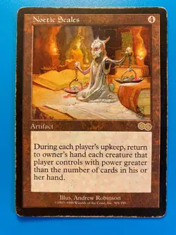 MTG 1x Noetic Scales # 301 Urza's Saga Legacy Magic the Gathering Card x1 HP - Image 1