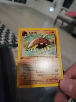 Pokemon TCG Kabuto Fossil 1st Edition Common Card 50/62 Regular - Image 1