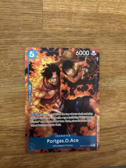 One Piece TCG Portgas D Ace TR Alternative Art Card OP08-052 - Image 1