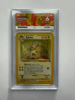 ACE 6 Grader Raichu 14/62 Holo Rare Fossil Set Pokemon Card WOTC TCG 1999 - Image 1