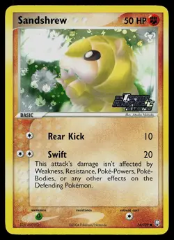 Pokemon Card - Sandshrew Team Rocket Returns 74/109 Reverse Holo Stamped - Image 1