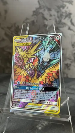 Moltres & Zapdos & Articuno GX SM210 Pokemon Hidden Fates Holo Full Art Card - Image 4