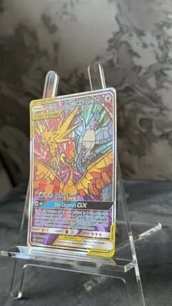 Moltres & Zapdos & Articuno GX SM210 Pokemon Hidden Fates Holo Full Art Card - Image 5