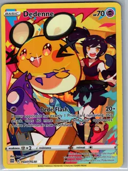 Dedenne TG07/TG30 SWSH09: Brilliant Stars Trainer Gallery - Pokemon Card - NM - Image 1