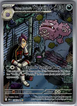 Team Rocket's Weezing 199/182 SV10: Destined Rivals - Pokemon Card - NM - Image 1