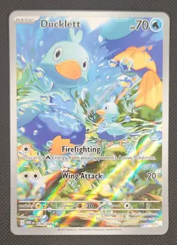 Pokemon TCG White Flare IR Ducklett Card 109/086 Scarlett & Violet English Nm - Image 1