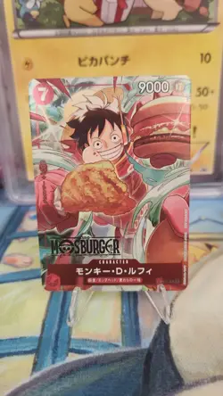 Onepiece Card Monkey D. Luffy P P-080 Promo Mos Burger Japanese Japan LP - Image 1