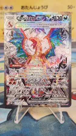 Pokemon TCG Charizard EX Holo Ultra Rare Card 223/197 SV03 Obsidian Flames - Image 1