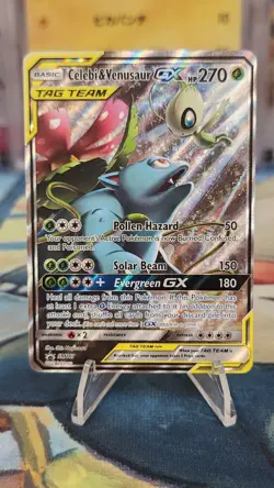 Celebi & Venusaur GX Tag Team Black Star Promo NM SM167 Pokemon Card 2019 - Image 1