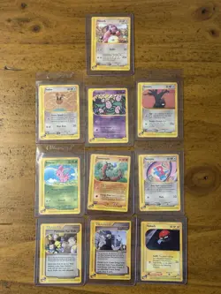 2003 Pokemon Aquapolis Set Lot Voltorb E Reader 10 Cards Vintage TCG WOTC - Image 1
