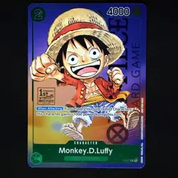 Monkey D Luffy P-037 1st Anniversary Tournament STAMP Promo Holo One Piece Card - Image 1