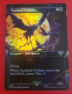 1x Dunland Crebain (0411) | FOIL Borderless | LTR: Tales of Middle-Earth | MTG - Image 1