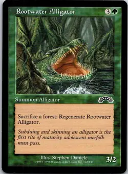 Magic the Gathering Rootwater Alligator Exodus MTG Free Shipping! - Image 1