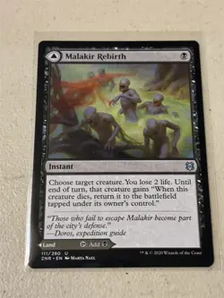 mtg Malakir Rebirth // Malakir Mire, Zendikar Rising, unplayed - Image 1