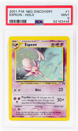 2001 Pokemon Neo Discovery Espeon Holo #1 PSA 9 - Image 1