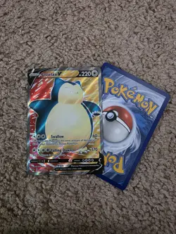 Snorlax V Full Art 197/202 Sword & Shield Base Set Pokemon NM + Bonus Rare! - Image 2