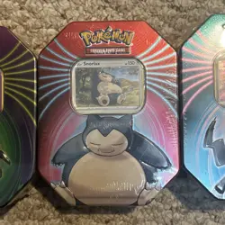Pokemon TCG Mighty Mysterious Tin Set of Darkrai, Mimikyu & Snorlax. Sealed - Image 3