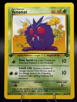 Venomoth 29/64 & Venonat 63/64 Jungle 1st Edition Set - LP - Pokemon Vintage - Image 2