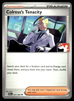 2025 Pokemon Stamped Prize Pack Series Six Colress's Tenacity #57 Near Mint - Image 1