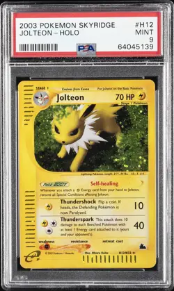 2003 POKEMON SKYRIDGE #H12 JOLTEON-HOLO PSA 9 - Image 1