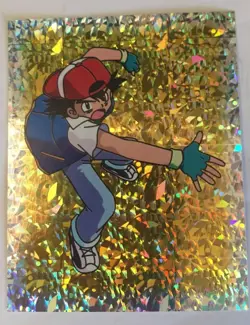 STICKERS POKEMON HOLO FOIL N°S26 " ASH - SACHA " NEUF MINT MERLIN SERIE1 1999 - Image 1