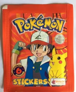 STICKERS POKEMON HOLO FOIL N°S26 " ASH - SACHA " NEUF MINT MERLIN SERIE1 1999 - Image 3