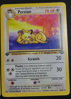 Pokemon 1st Edition Jungle Meowth #56 & Persian #42 WOTC - Image 3