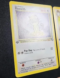 Pokemon 1st Edition Jungle Meowth #56 & Persian #42 WOTC - Image 4