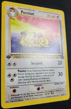 Pokemon 1st Edition Jungle Meowth #56 & Persian #42 WOTC - Image 5