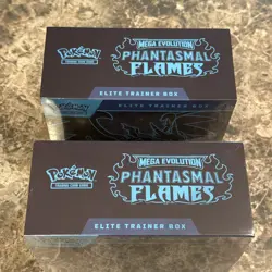 Lot of 2 - Pokemon Mega Evolution Phantasmal Flames Elite Trainer Box ETB Sealed - Image 2