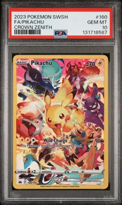 2023 Pokemon SWSH Crown Zenith Pikachu #160/159 PSA 10 - Image 4