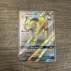 2019 Sun & Moon Unbroken Bonds Persian GX 207/214 Ultra Rare Pokemon TCG - Image 1