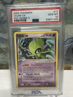 2005 Pokemon Celebi ex 17/17 Pop Series 2 PSA 10 GEM MINT Non-Holo LOW POP RARE - Image 1