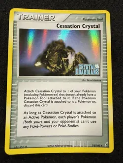 Pokemon Cessation Crystal Reverse Holo Stamped 74/100 from Crystal Guardians LP! - Image 1