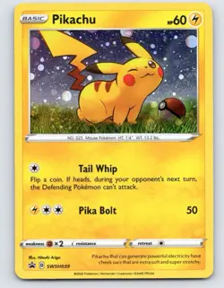 Pokemon TCG Pikachu SWSH039 Sword and Shield General Mills Promo - Image 1