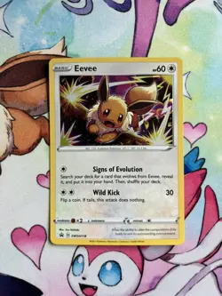 Pokemon TCG Eevee SWSH118 Sword & Shield Black Star Promo NM - Image 1