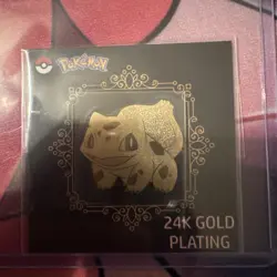 Bulbasaur: Korean Popping Candy - 24K Gold Plated Pokemon Sticker - Image 1