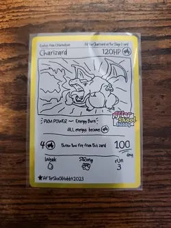 After Skool Hobby - Rare Sketch Charizard SR - Fan Art Card - (Yu Nagaba Style) - Image 1