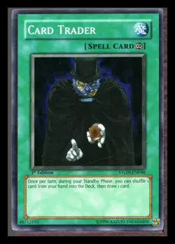 STON-EN046 Card Trader - LP - 1st Edition - Super Rare - Image 1