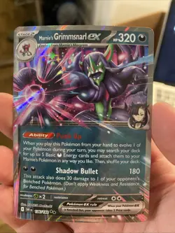 Pokemon TCG Marnie's Grimmsnarl Ex 136/182 Double Rare Destined Rivals NM Card - Image 1