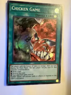 Chicken Game Super Rare OP26-EN010 Yugioh Official Tournament Pack 26 Card NM - Image 1