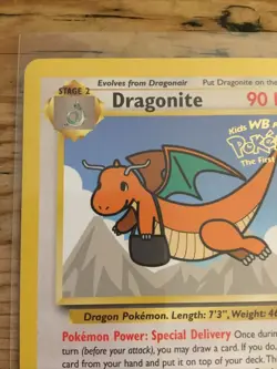 1999 Pokemon CCG The First Movie Dragonite WB Black Star Promo Card #5 Excellent - Image 2