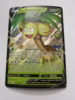 JUMBO Alolan Exeggutor V SWSH225 Black Star Promo Pokemon GO TCG Card OVERSIZED - Image 1