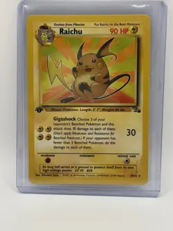 Pokemon Card Raichu 29/62 Fossil Set 1st Edition Rare Non Holo WOTC MINTU - Image 1