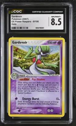 CGC 8.5 Gardevoir 2007 EX Power Keepers 9/108 Holo SWIRL Pokemon Card - Image 1