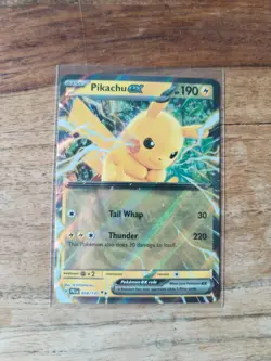 Pokemon TCG Pikachu EX Prismatic Evolutions Holo Card 028/131 - Image 1